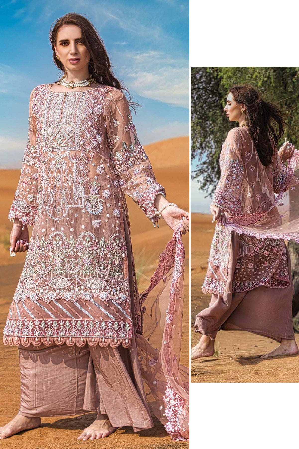 Kara Luxe Formal Wear KRLUB-03 (Sugar Pop) – Kara Luxe 3-piece unstitched suit