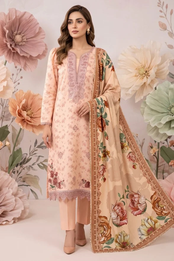 Laiba Karandi By Humdum D-03 – Humdum 3-piece unstitched suit