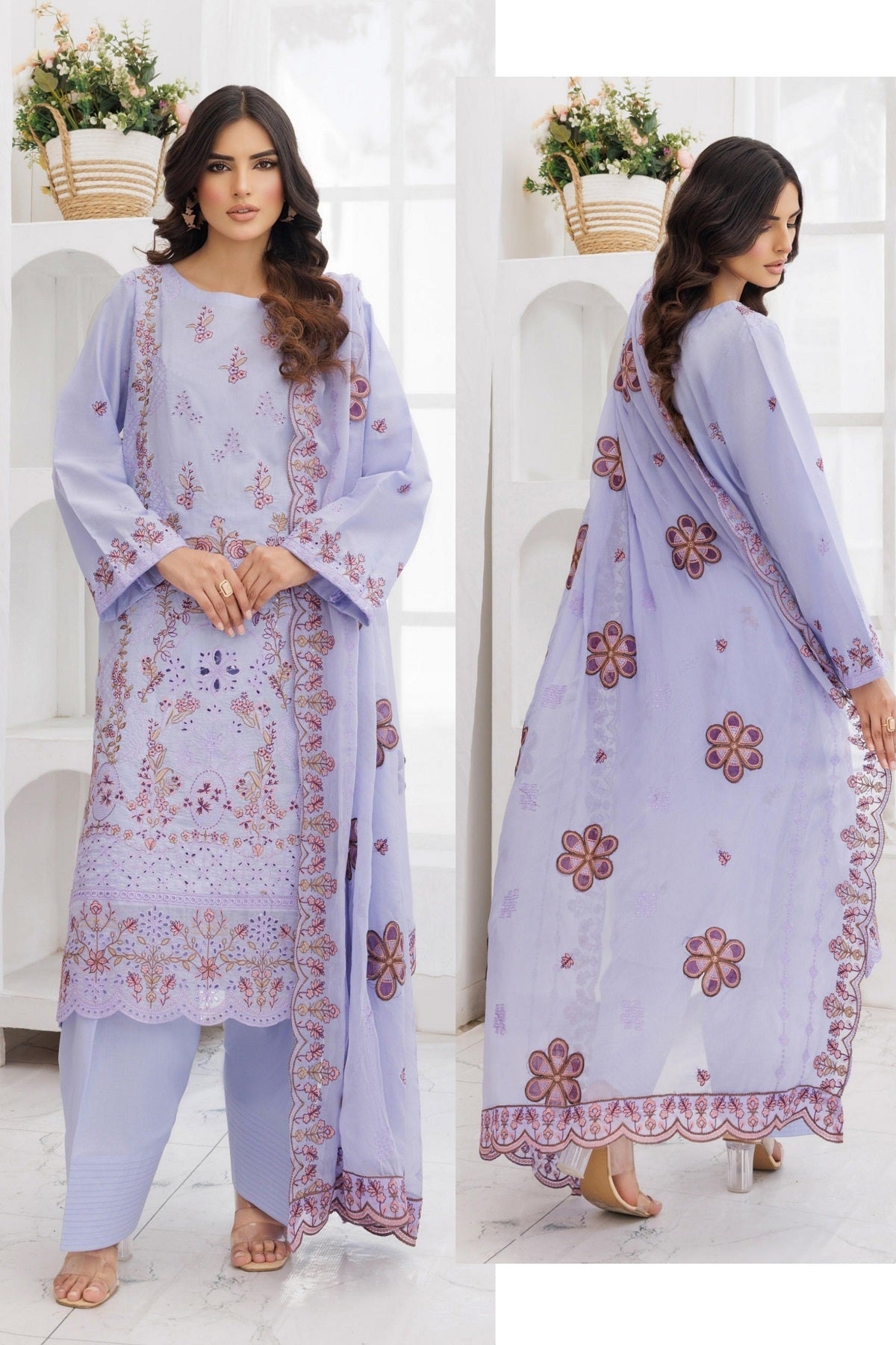Palwasha Feroza Lawn D-03 – Palwasha 3-piece unstitched suit