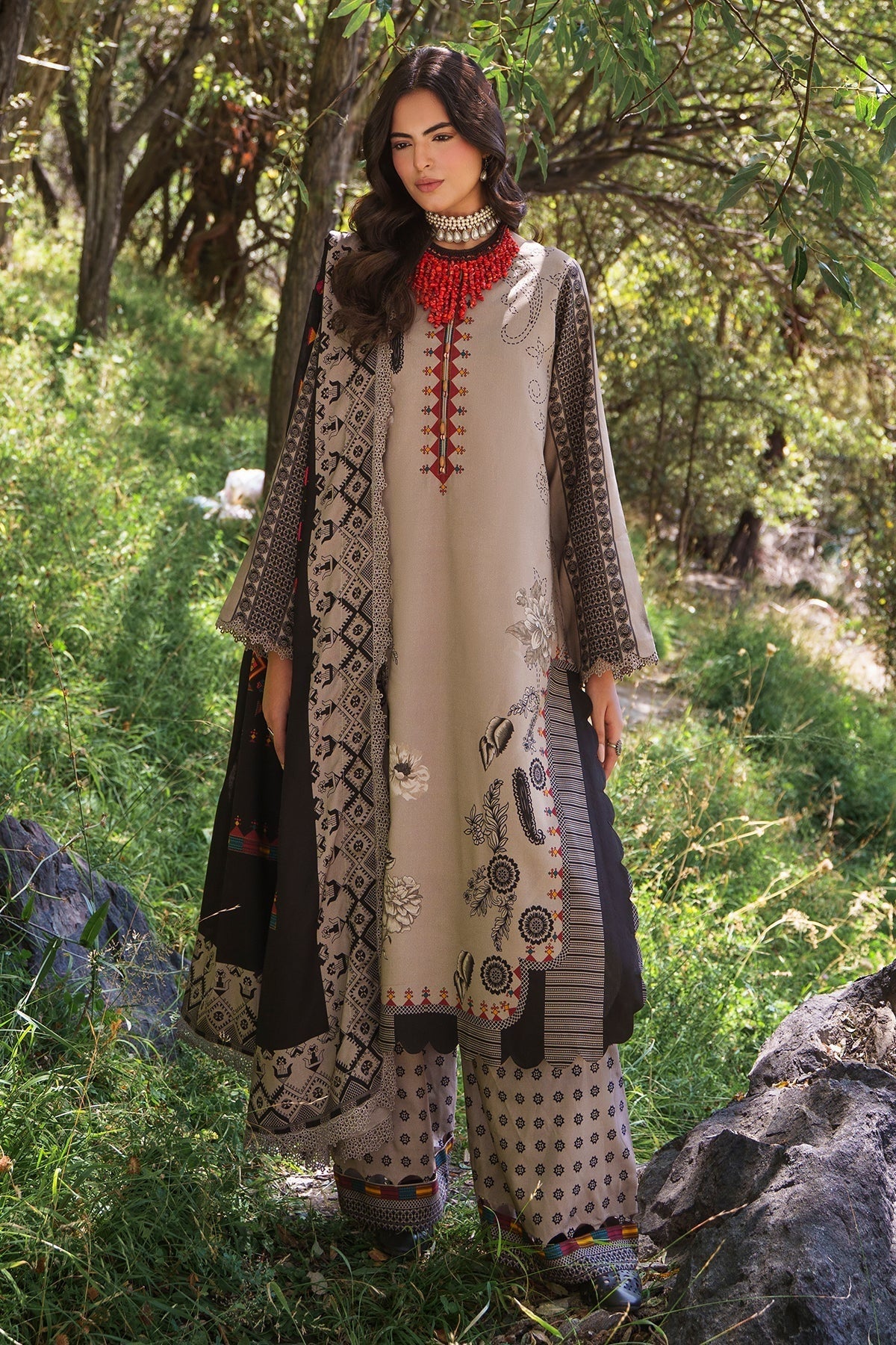 Charizma C Prints Linen CPW6-03 – Charizma 3-piece unstitched suit
