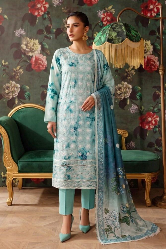 Palwasha Floral Lawn D-03 – Palwasha 3-piece unstitched suit