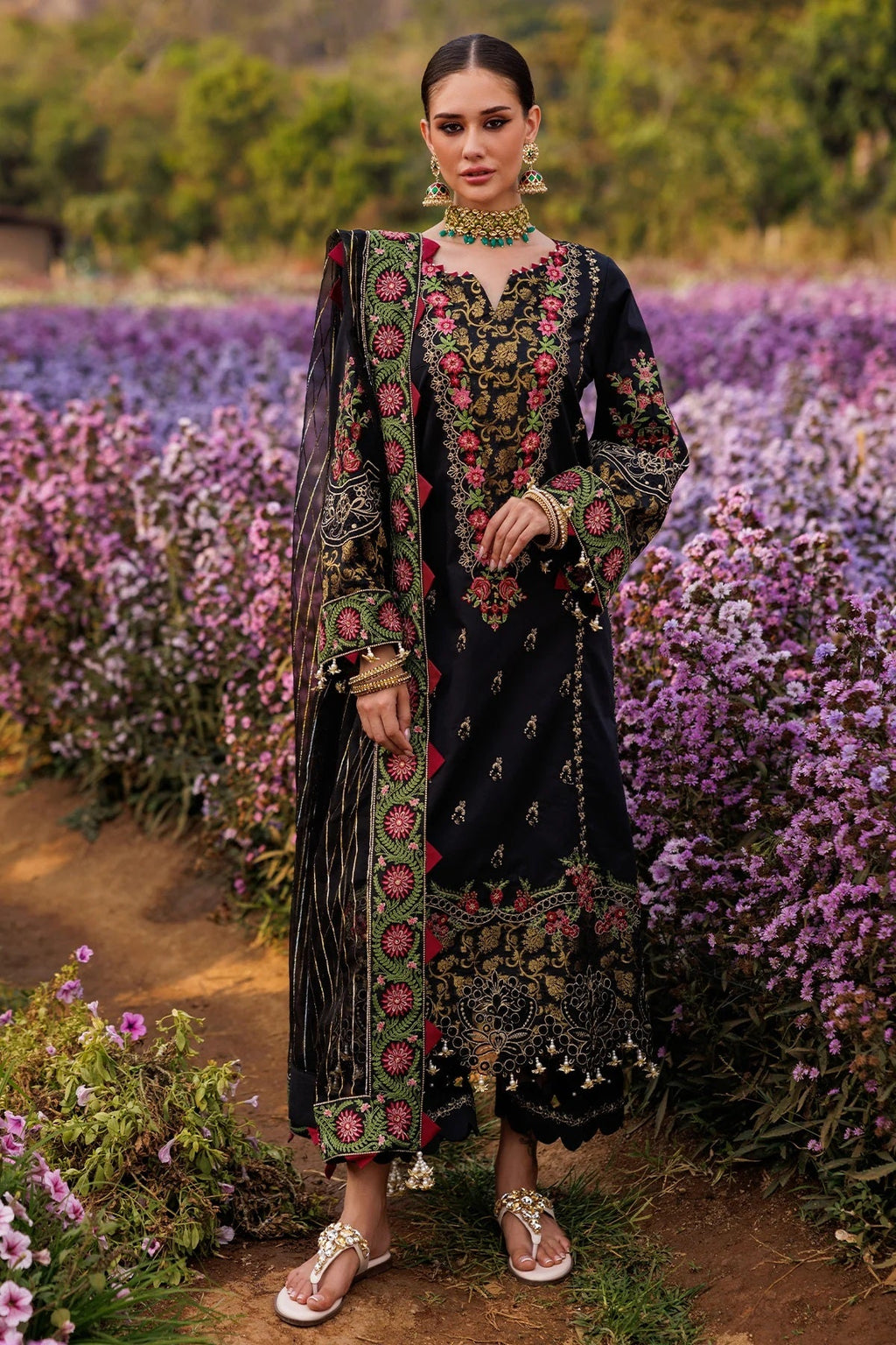 Charizma Zouq Lawn CZ5-03 – Charizma 3-piece unstitched suit
