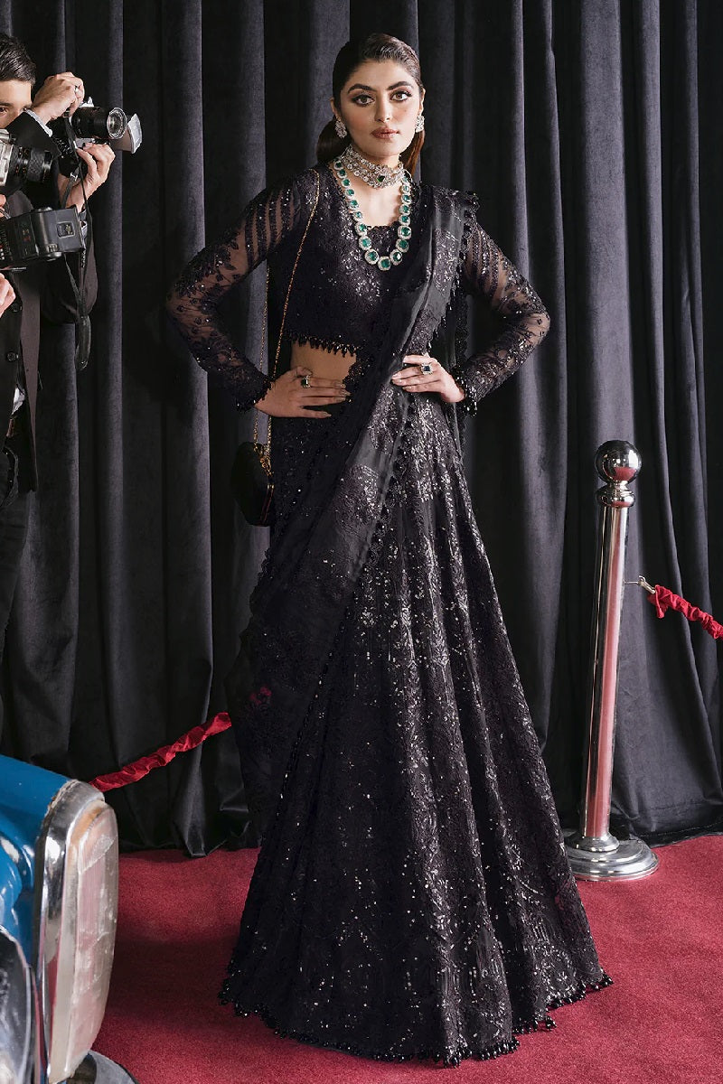 Afrozeh Starlet Formal D-03 (Black Swan) – Afrozeh 3-piece unstitched suit