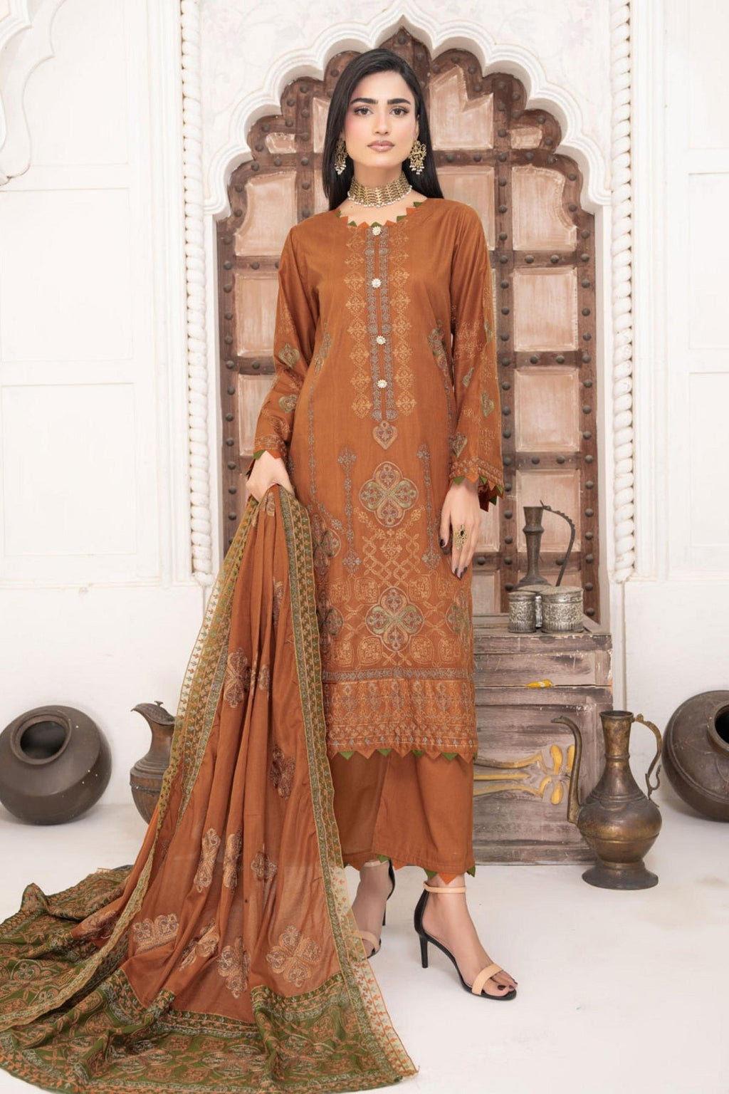 Alif Lawn By Eman Arts AL-65 – Eman Arts 3-piece unstitched suit