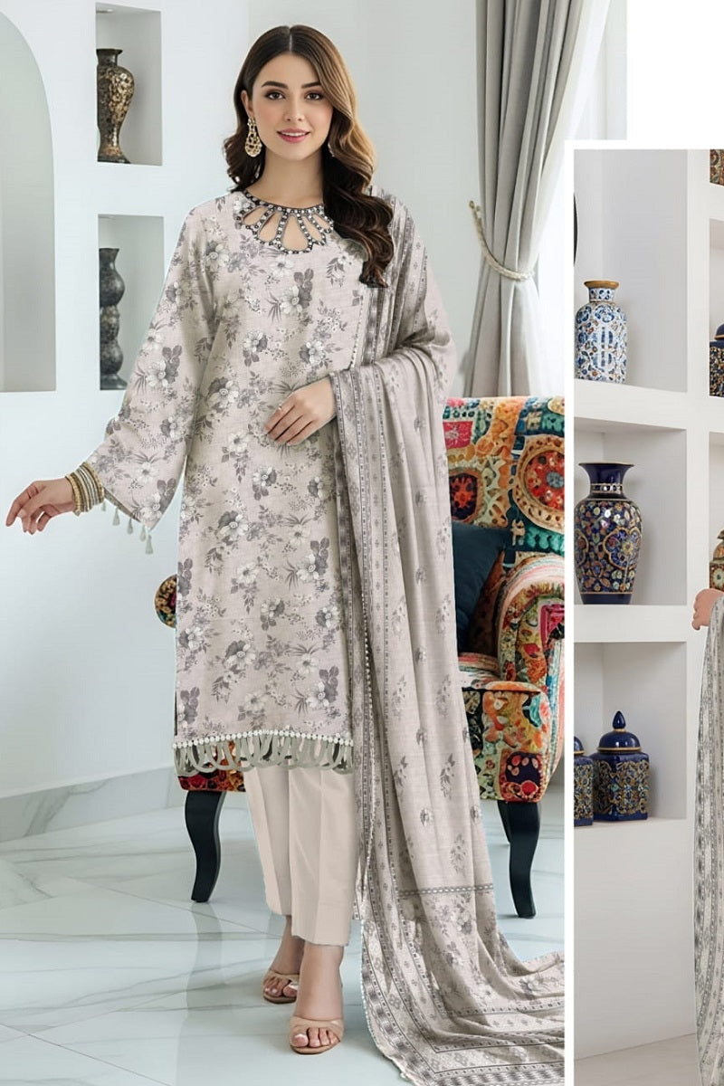 Aalaya Nafaasat Print Linen D-03 – Aalaya 3-piece unstitched suit