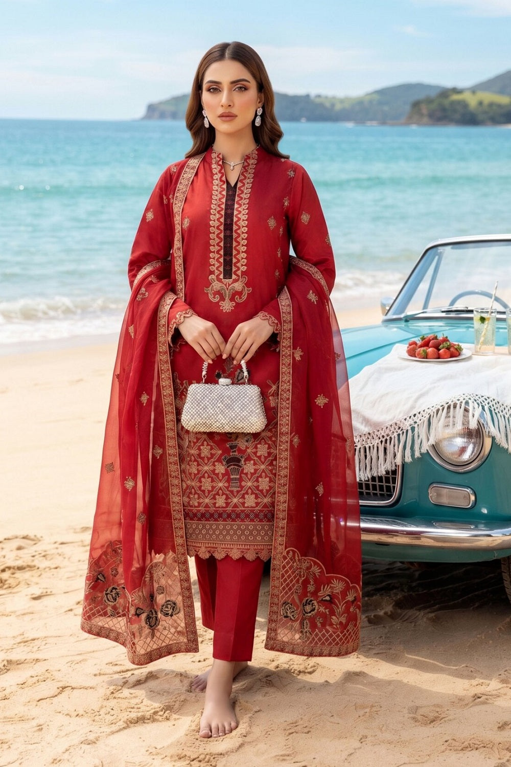 Emaar Viscose By Bin Rashid D-03 – Bin Rashid 3-piece unstitched suit