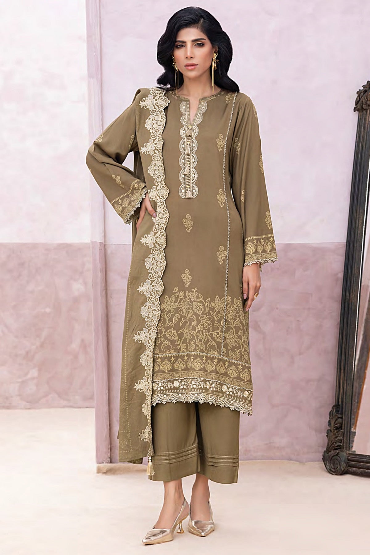 LSM Cashmi Wool LG-0475C by Lakhany – Lakhany 3-piece unstitched suit