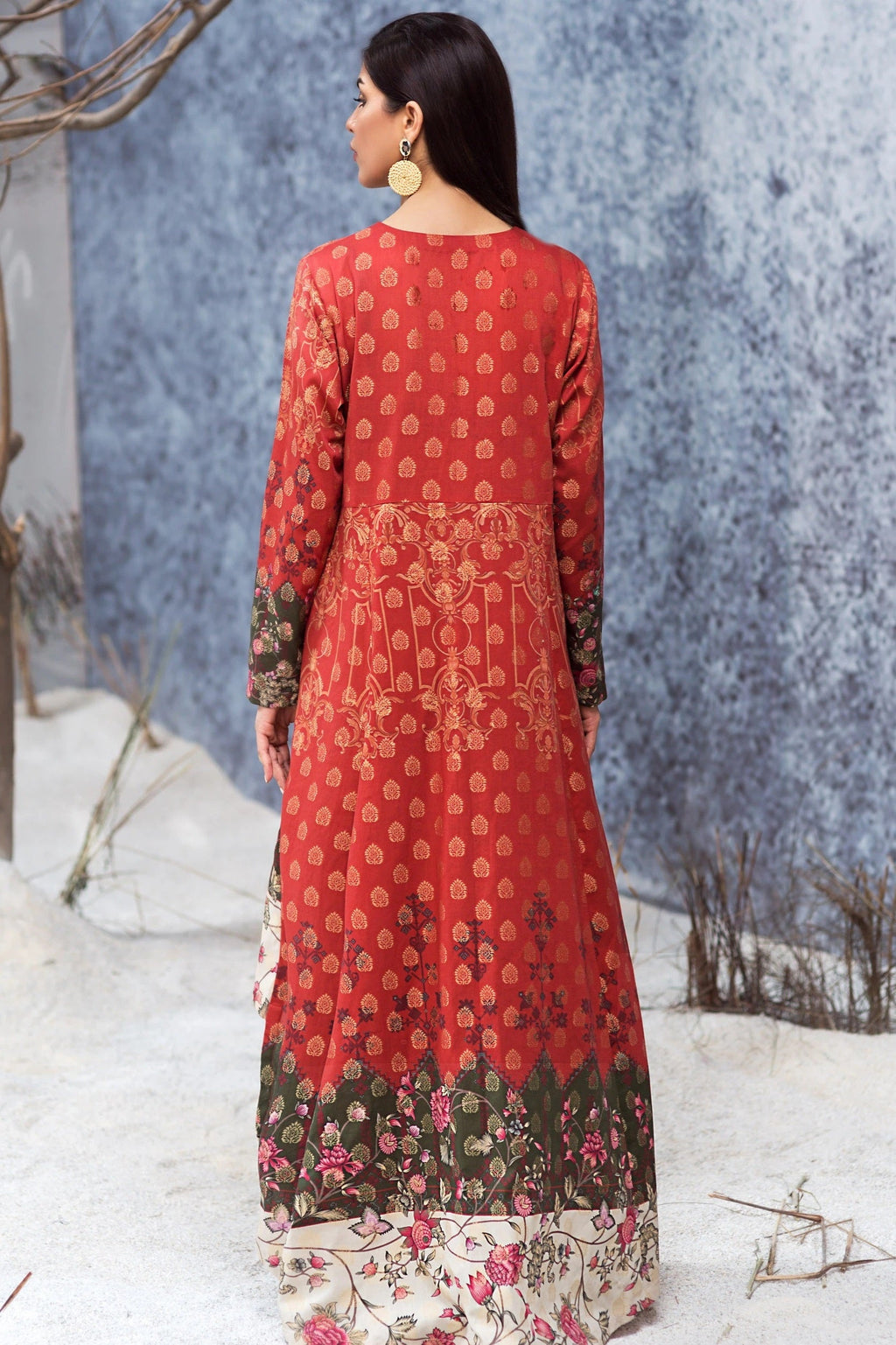 Limelight Jacquard U0860 Orange Kurti, photo 2