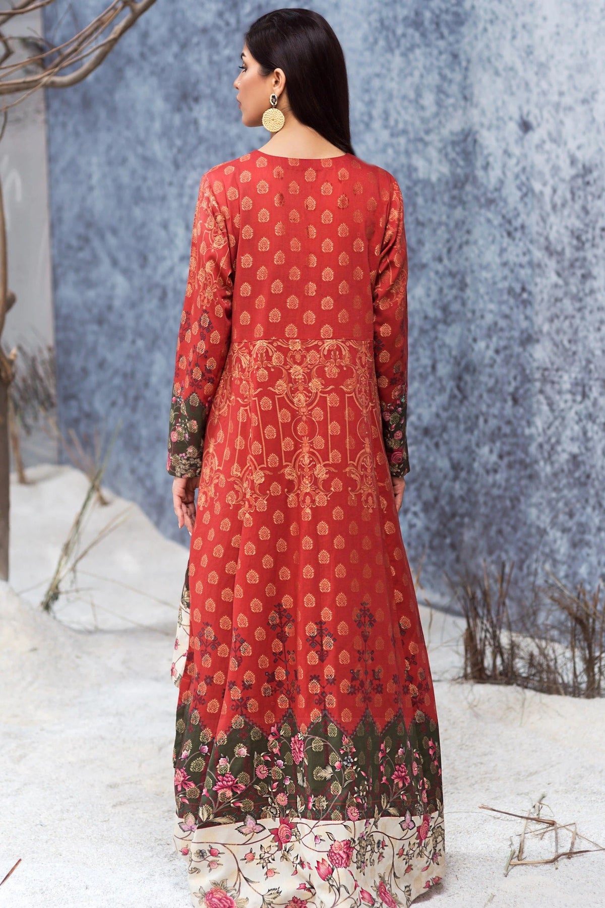 Limelight Jacquard U0860 Orange Kurti, photo 2