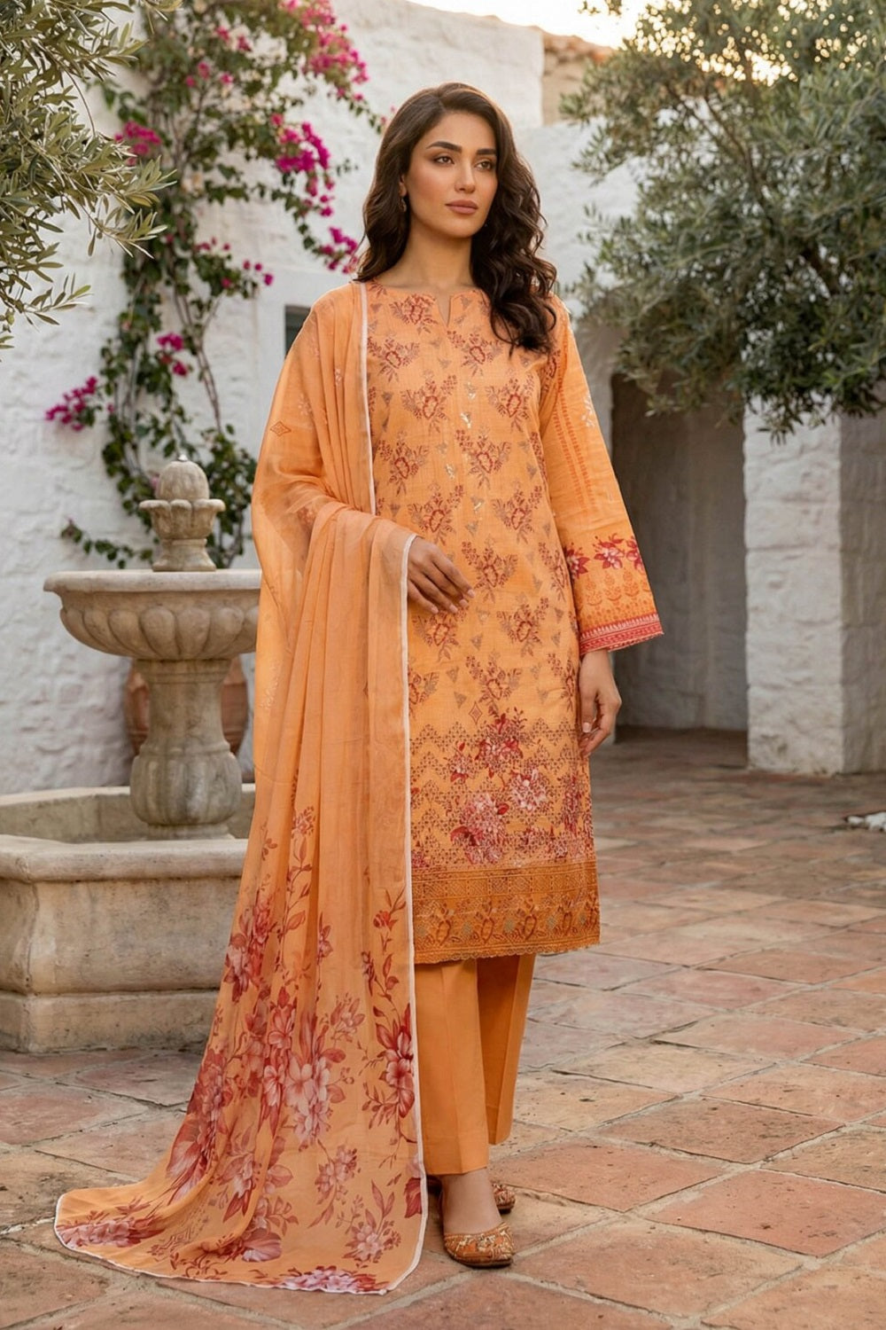 Chanchal Lawn By Bin Rashid D-04 – Bin Rashid 3-piece unstitched suit