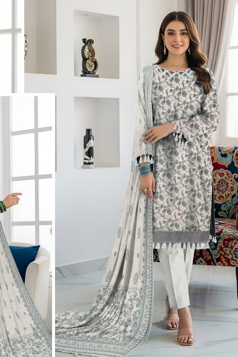 Aalaya Nafaasat Print Linen D-10 – Aalaya 3-piece unstitched suit