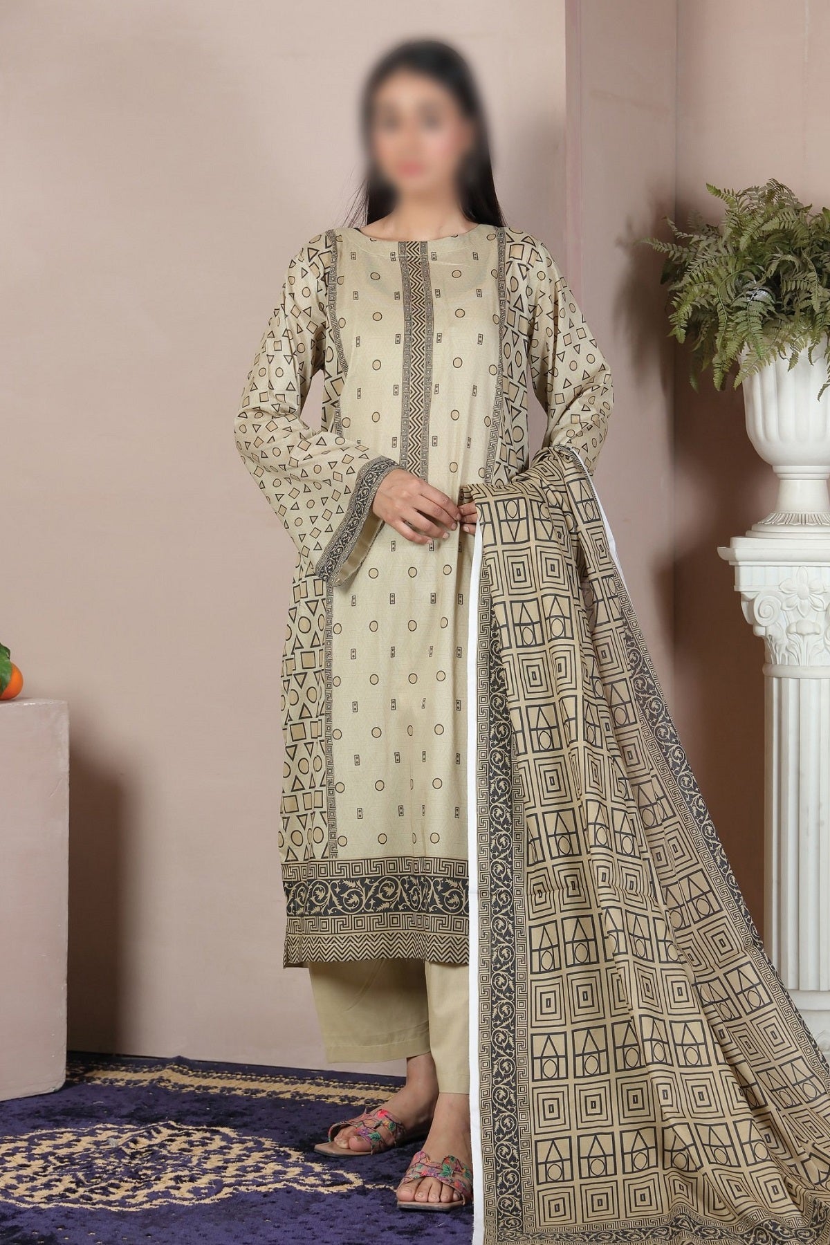 Zinnia Print Lawn RL-04 by Colorita – Colorita 3-piece unstitched suit