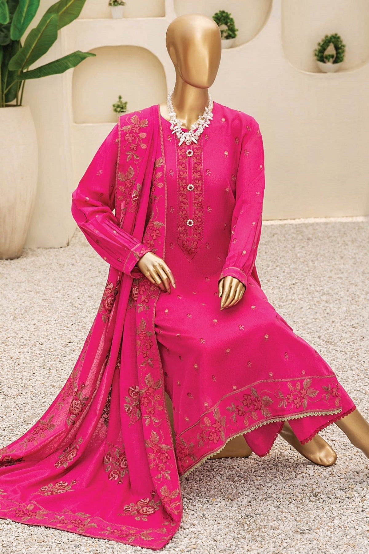 Dukhtar Signature Karandi By KZ D-04 by KZ Textile – KZ Textile 3-piece unstitched suit