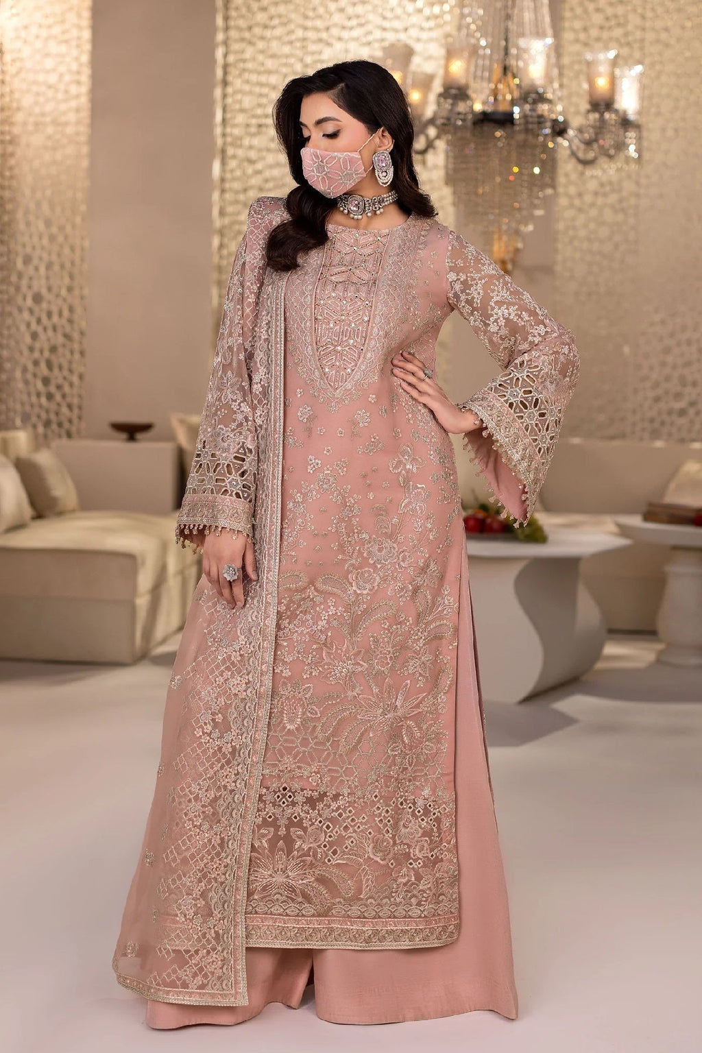 Flossie Executive Dastaan Chiffon DA-04 – Flossie 3-piece unstitched suit