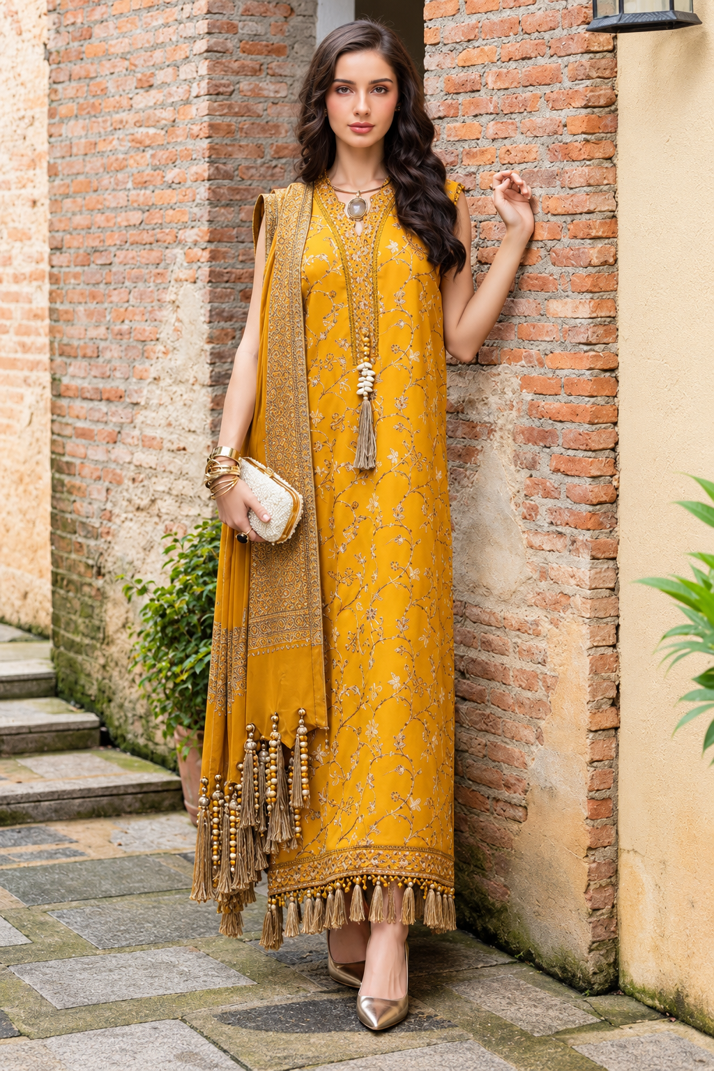 Somewhere Winter By Yards YD-12447 (Roam) – Yards 3-piece unstitched suit