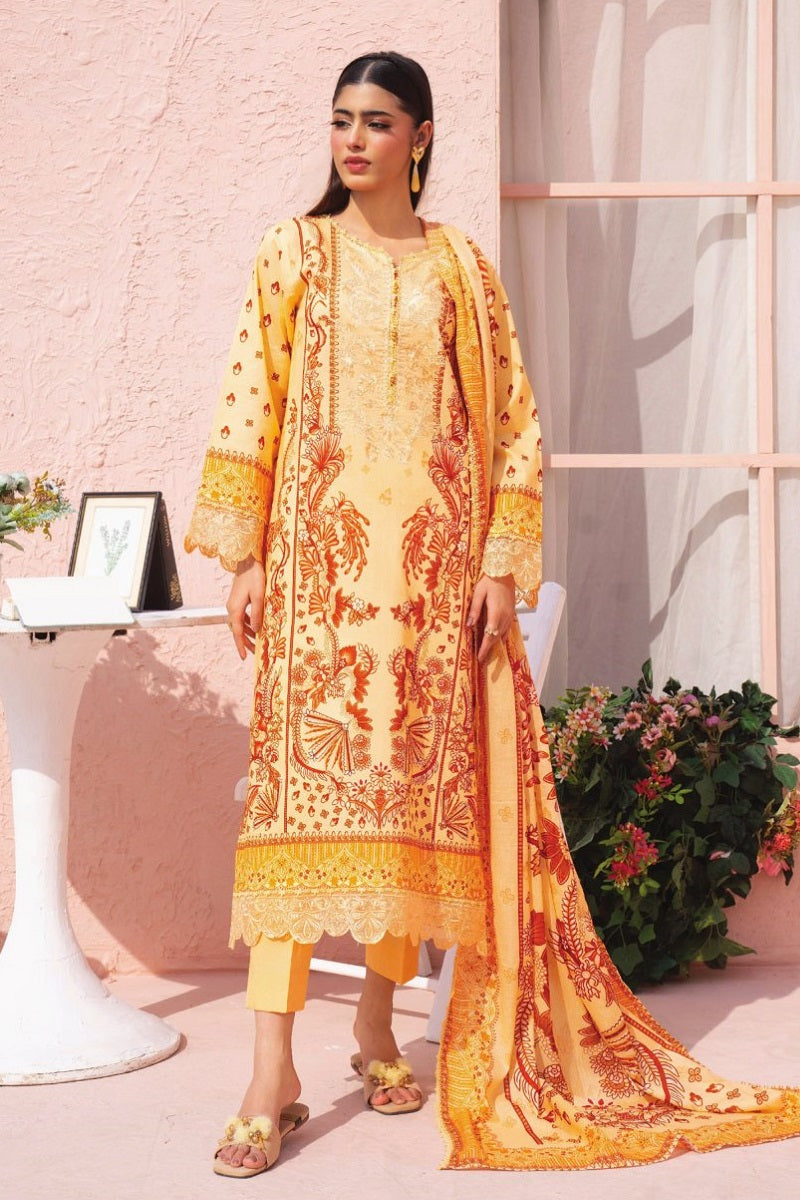 Warda Lawn By Celts D-04 – Celts 3-piece unstitched suit