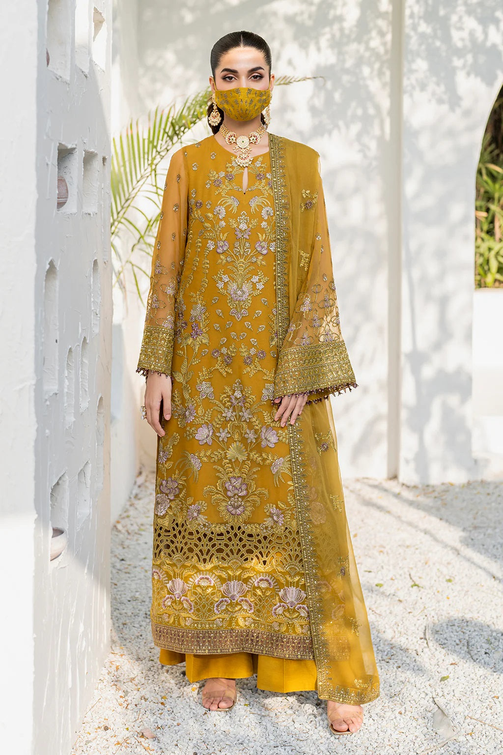 Safeera Luxury Chiffon S-1404 by Flossie – Flossie 3-piece unstitched suit
