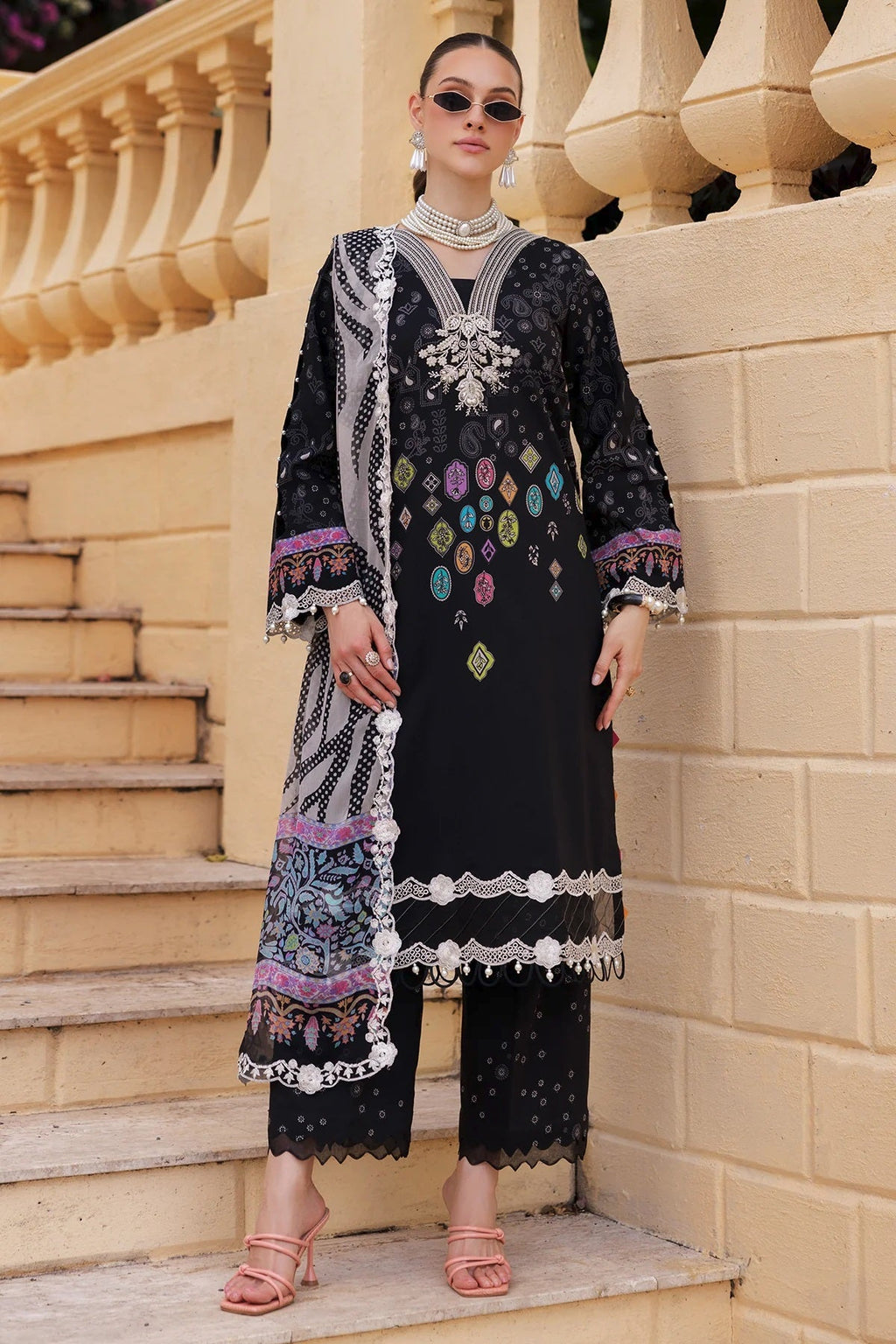 Charizma Combinations Lawn CC5-14 – Charizma 3-piece unstitched suit