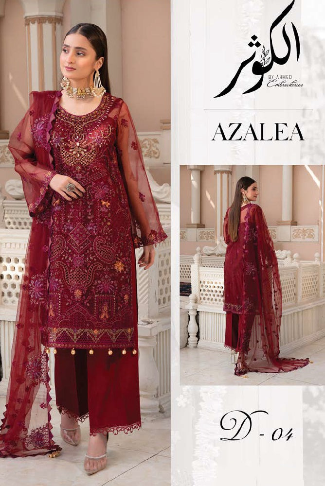 Azalea Formal By AZU D-04 – Azu 3-piece unstitched suit