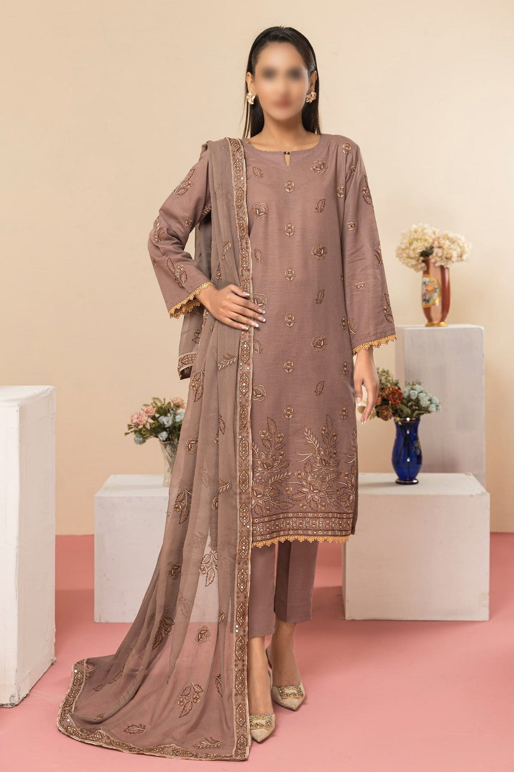 Fantak Premium Karandi FAS-81 – Fantak 3-piece unstitched suit