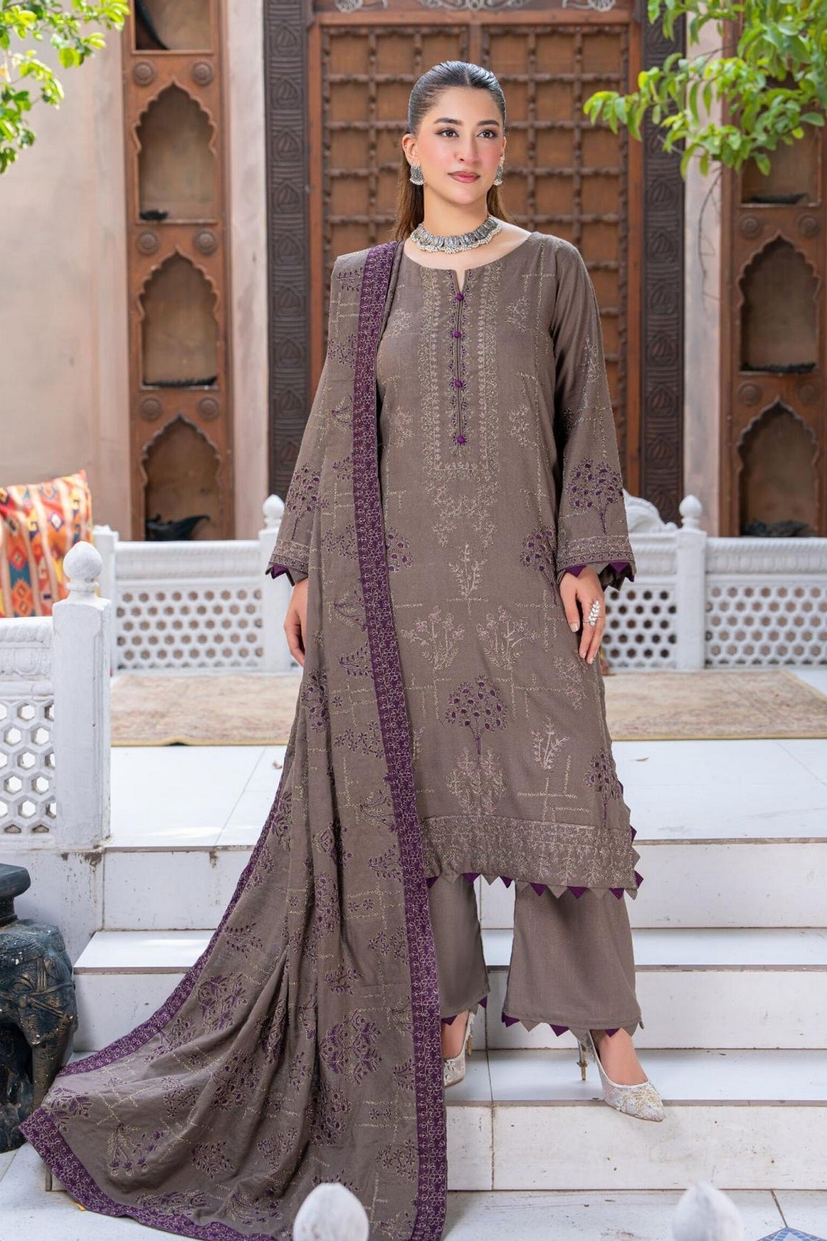 Alif Winter By Eman Arts AW-55 – Eman Arts 3-piece unstitched suit