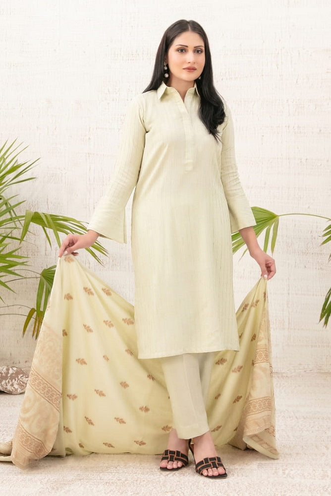 Tawakkal Zanera Leather Peach D-5018 – Tawakkal 3-piece unstitched suit