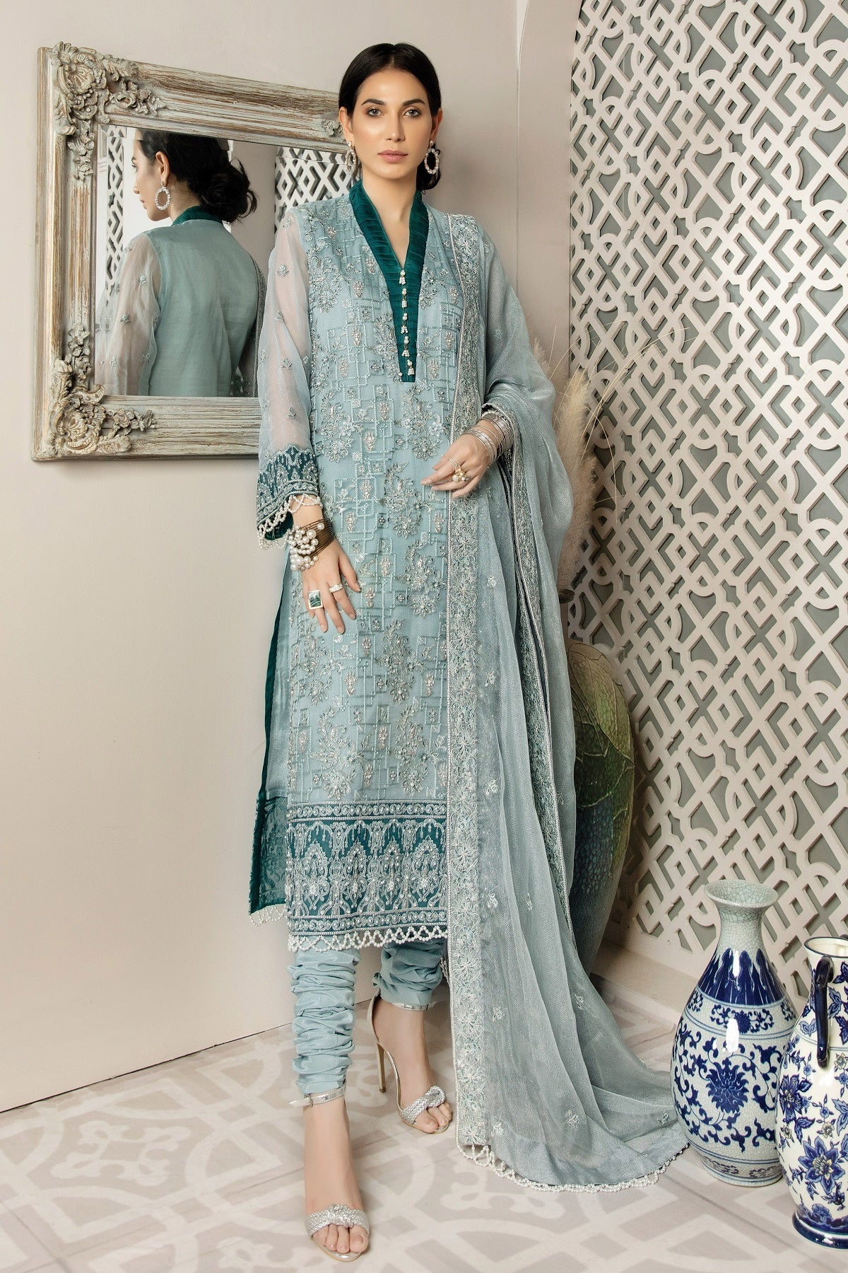 Nainsukh Formal By HON D-04A by House of Nawab – House of Nawab 3-piece unstitched suit