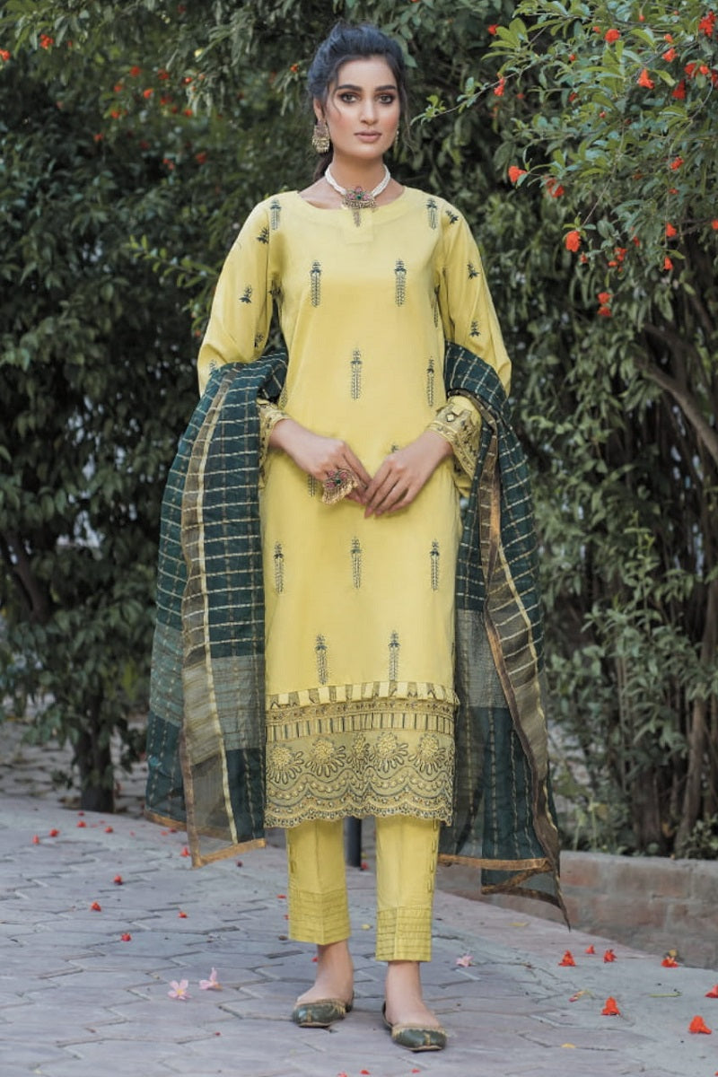 Kataan Amelia Lawn KN-34 – Kataan 3-piece unstitched suit