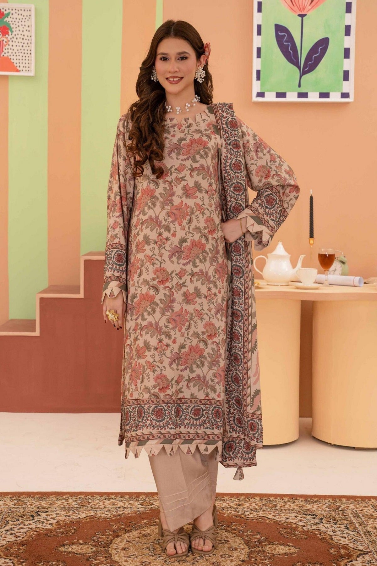 Rajis Aday-e-Husn Linen RJ-04 by Raji's – Raji's 3-piece unstitched suit