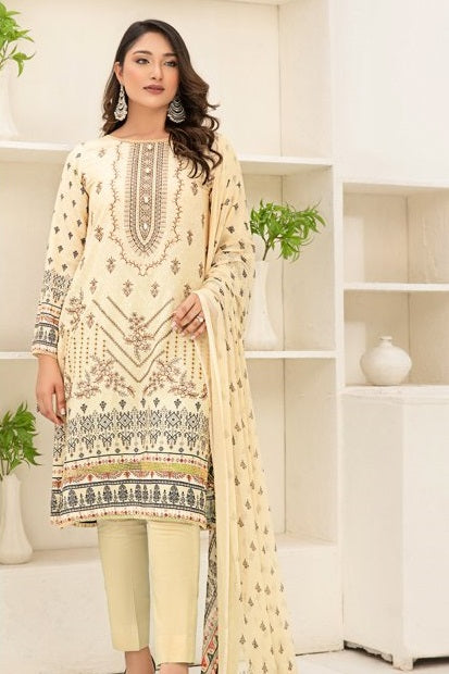 Dosti Karandi By Puri Fabrics D-02 – Puri Fabrics 3-piece unstitched suit