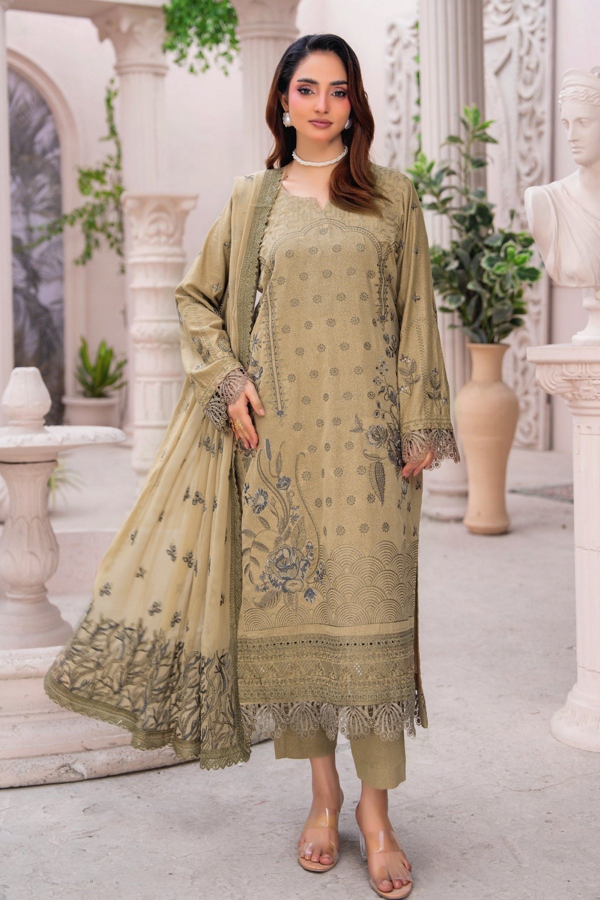 Komal Karandi By Riaz Arts D-04 – Riaz Arts 3-piece unstitched suit