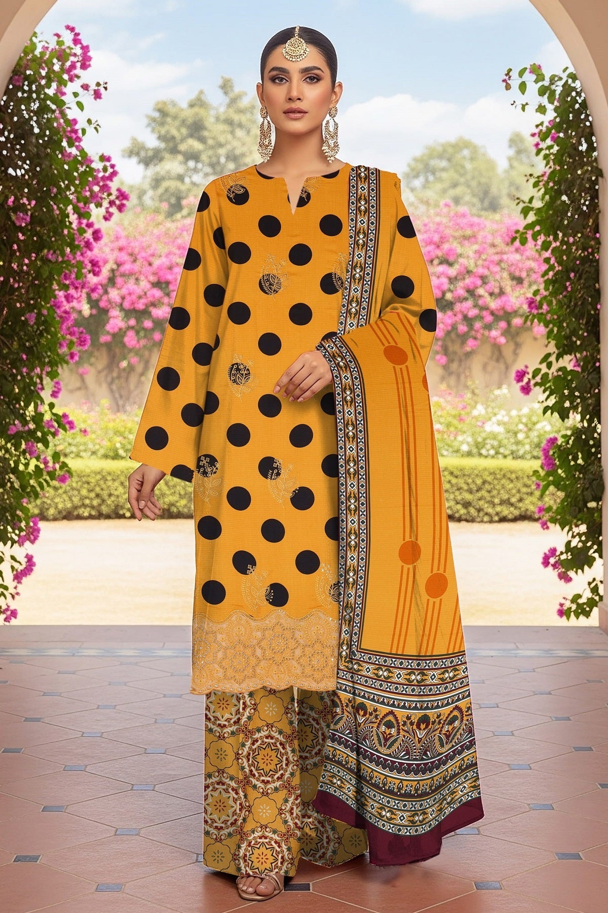 Palwasha Kanwal Linen D-04 – Palwasha 3-piece unstitched suit