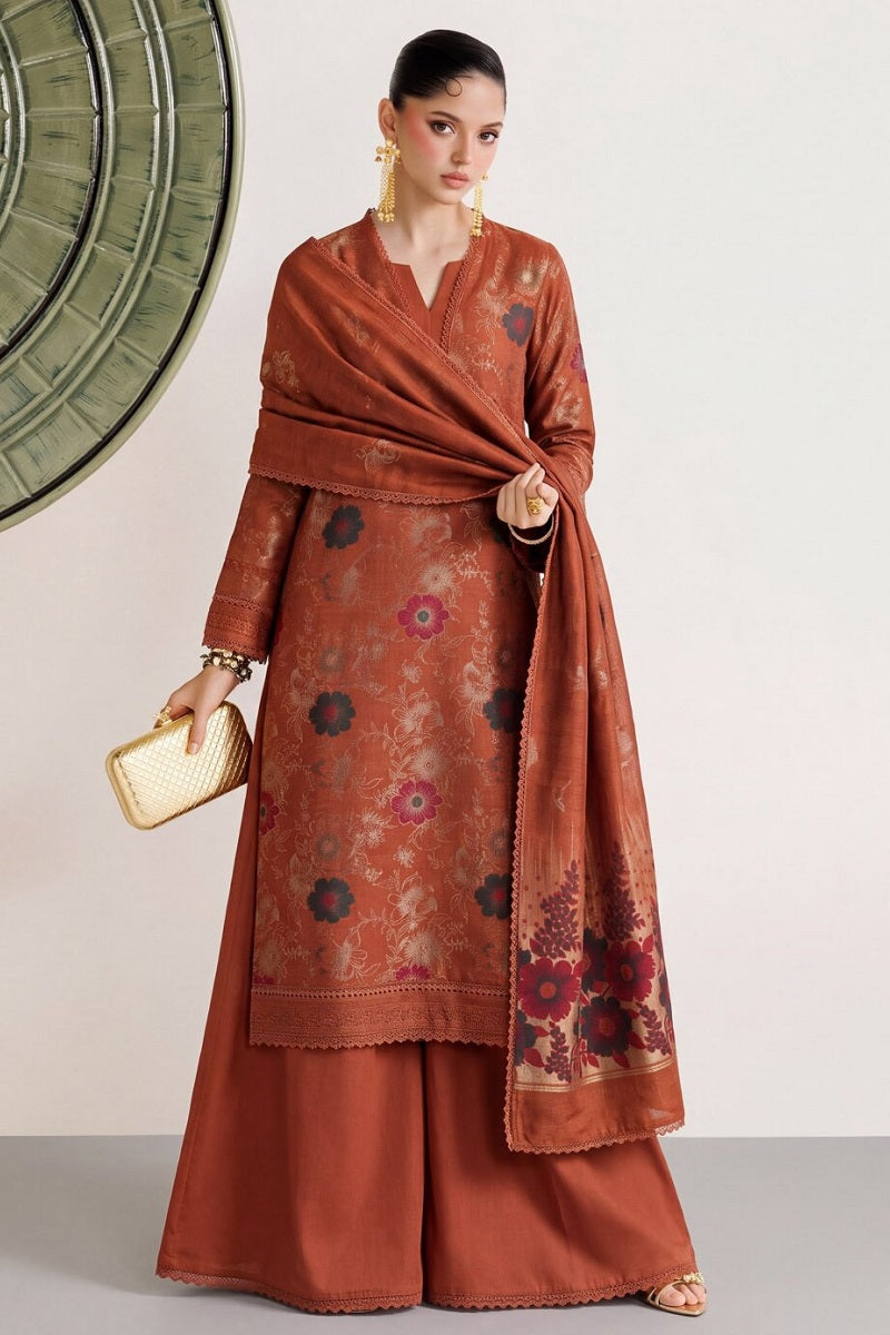 Alif Brosha Winter By Eman Arts AW-100 – Eman Arts 3-piece unstitched suit