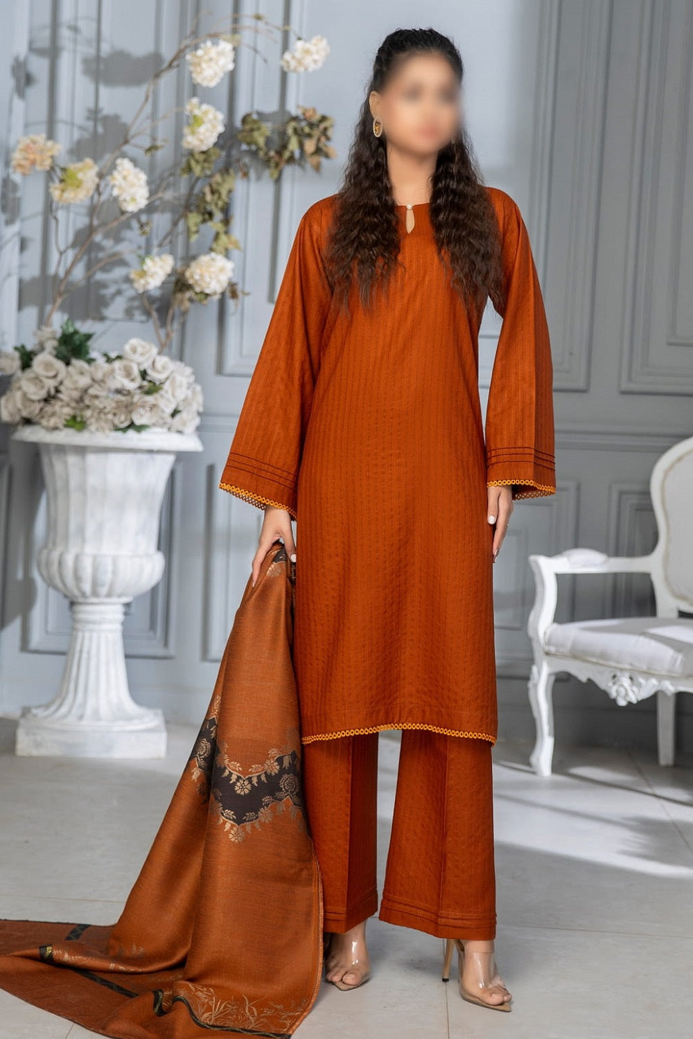 Fantak Premium Dhanak FAW-170 – Fantak 3-piece unstitched suit