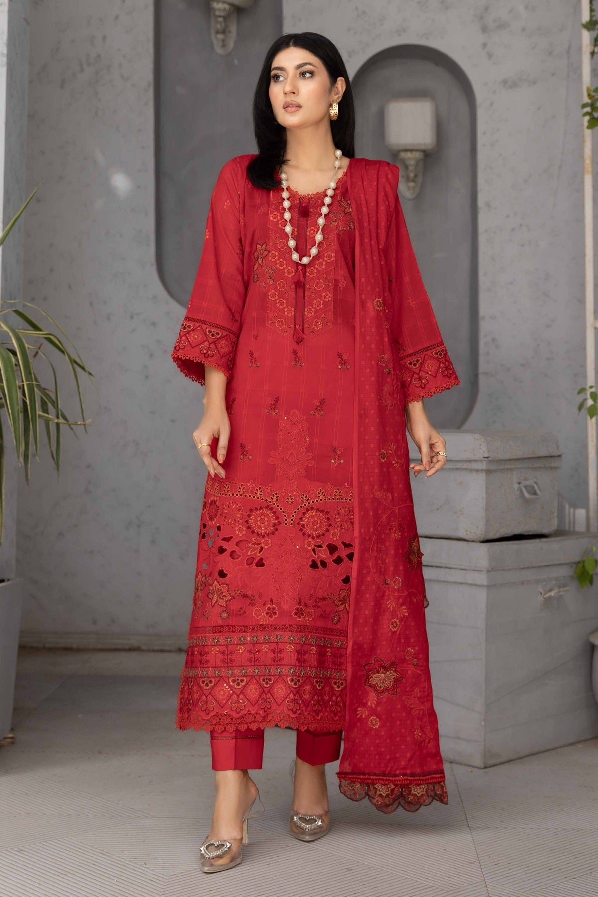 Alif Lawn By Eman Arts AL-126 – Eman Arts 3-piece unstitched suit