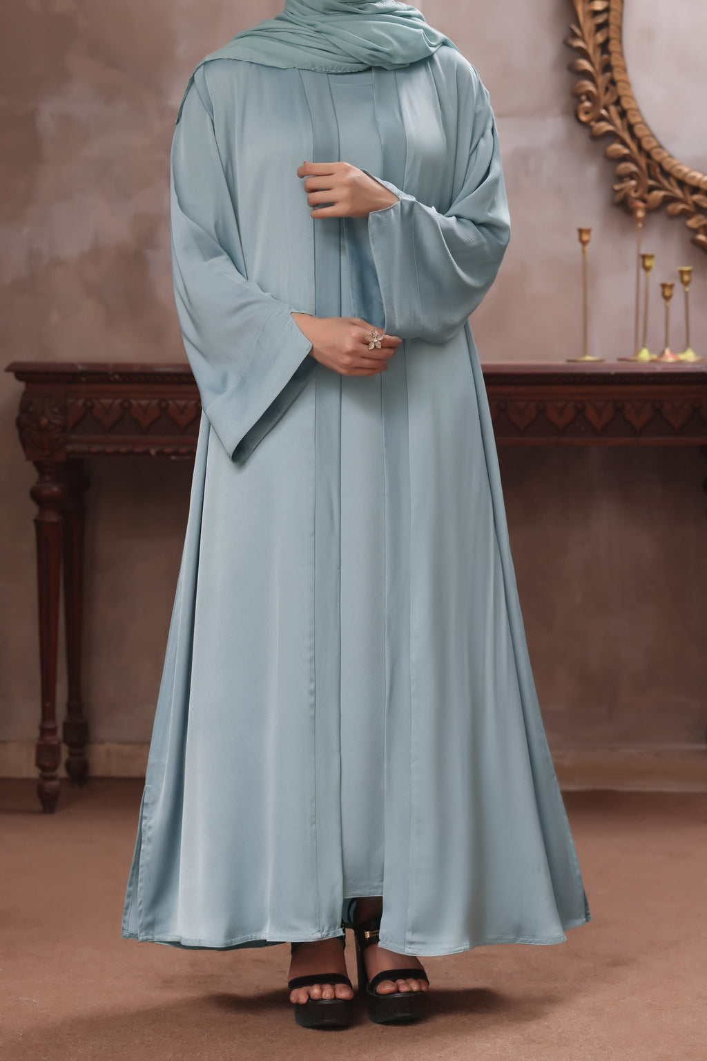 Manahil Ash Blue Abaya by Al Deebaj, photo 5