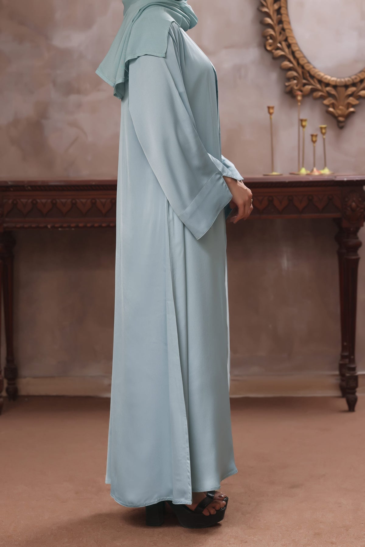 Manahil Ash Blue Abaya by Al Deebaj, photo 7