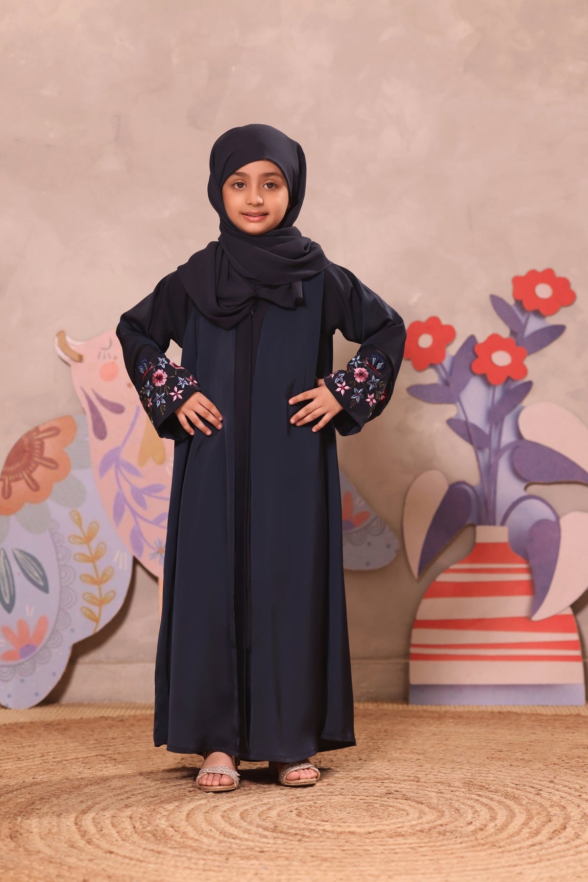 Meerub Navy Abaya by Al Deebaj