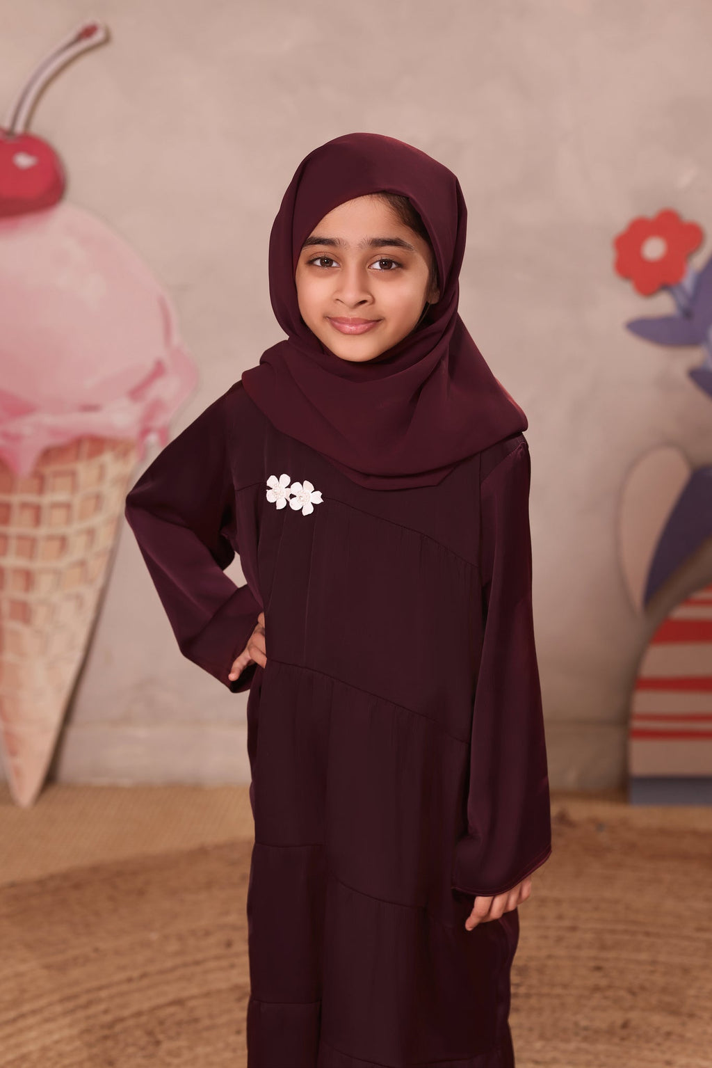 Aizal Maroon Abaya by Al Deebaj, photo 4
