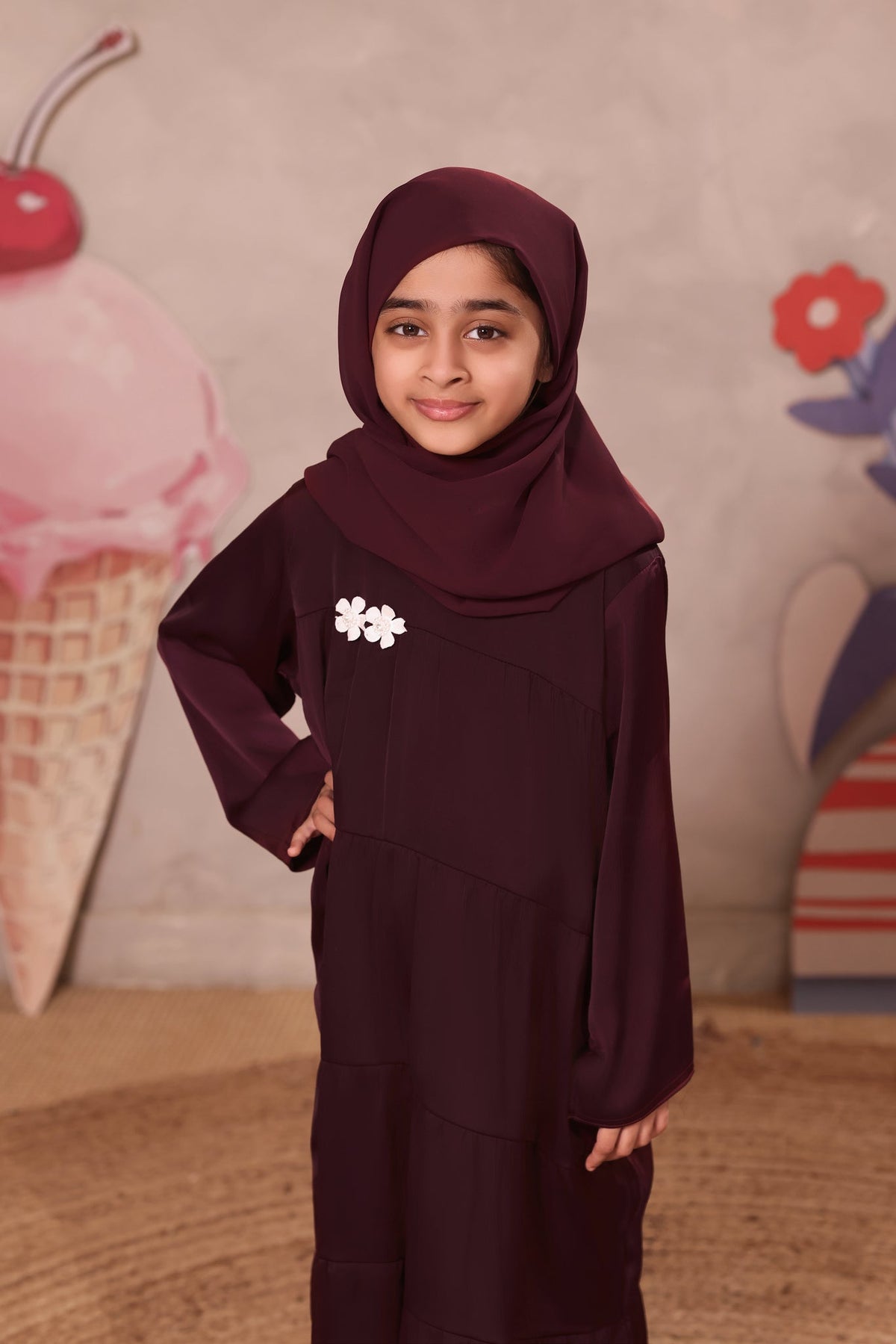 Aizal Maroon Abaya by Al Deebaj, photo 4