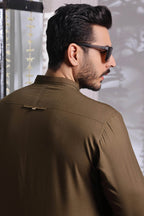 Golden Brown Kurta Pajama by Al Deebaj, photo 5