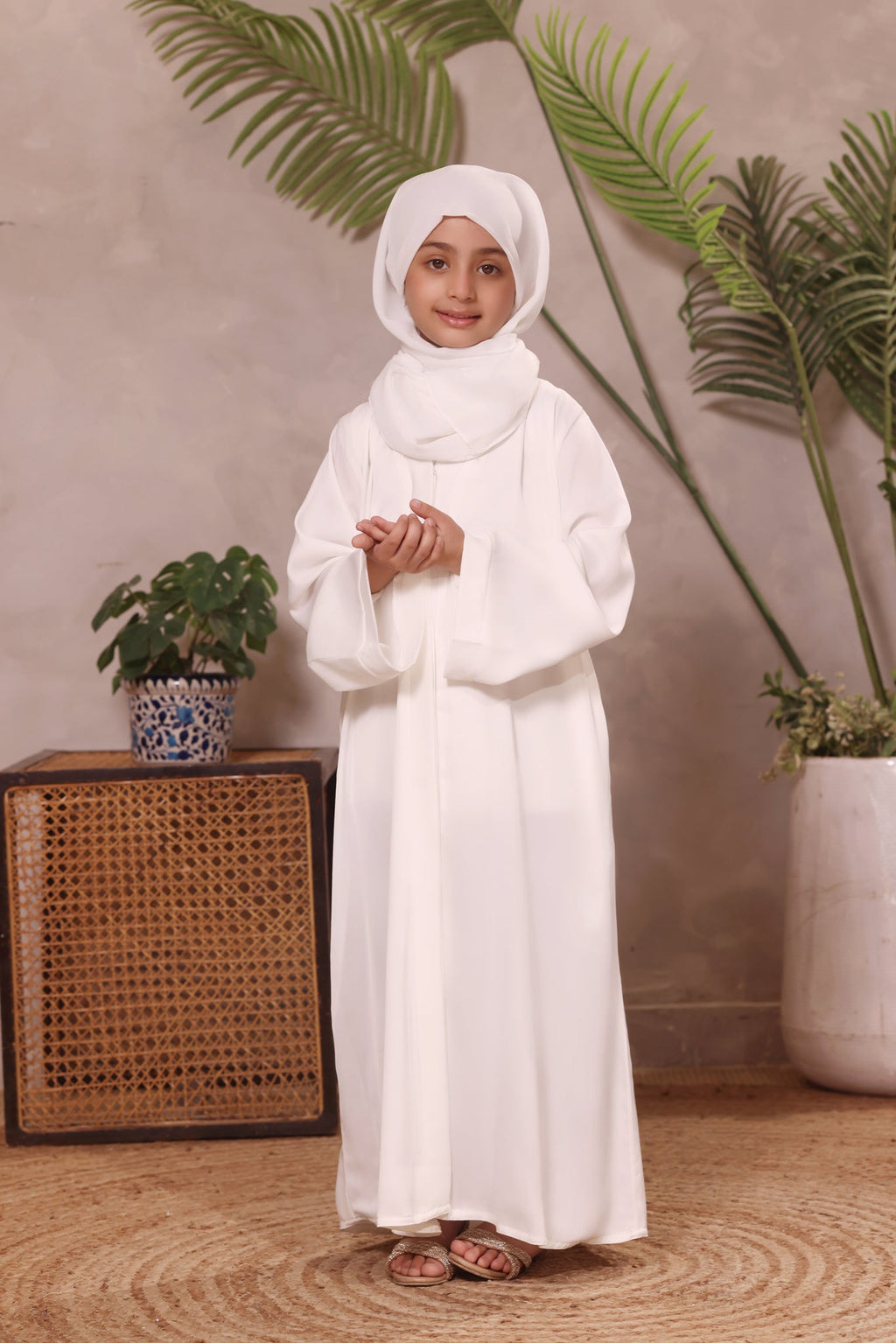 White Plain Abaya by Al Deebaj