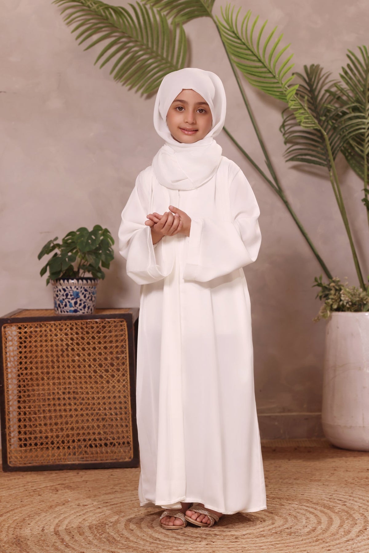 White Plain Abaya by Al Deebaj