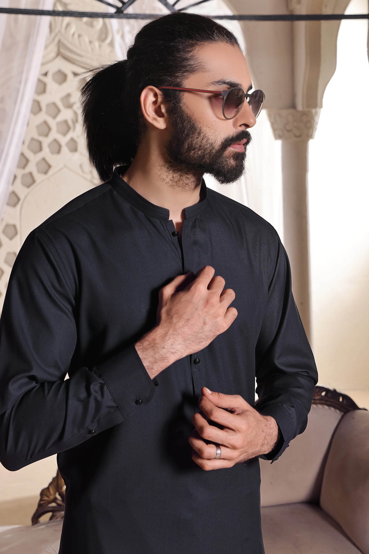 Purple Kurta Shalwar by Al Deebaj