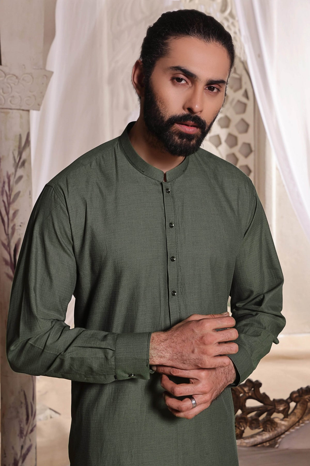 Green Kurta Pajama by Al Deebaj
