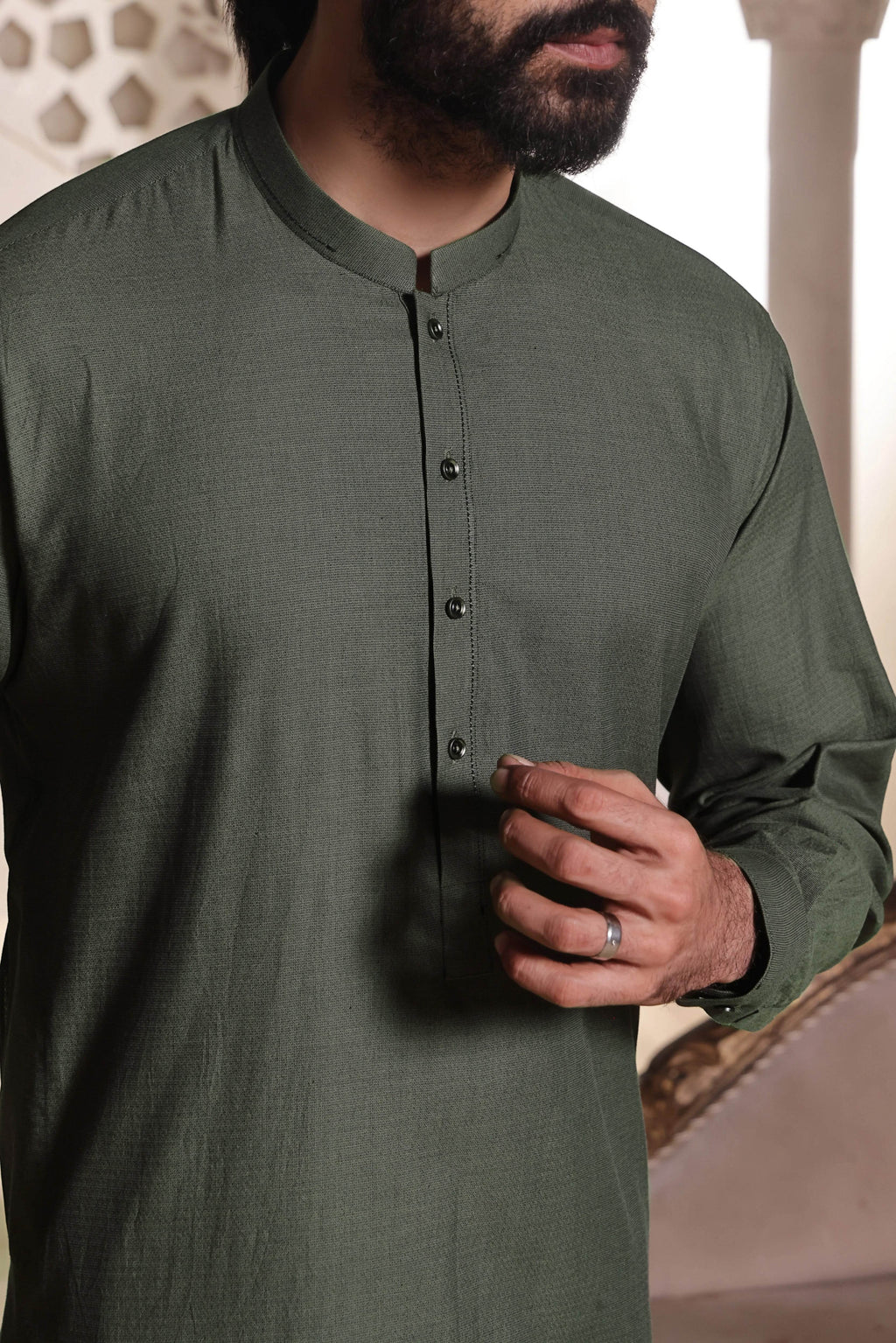 Green Kurta Pajama by Al Deebaj, photo 3