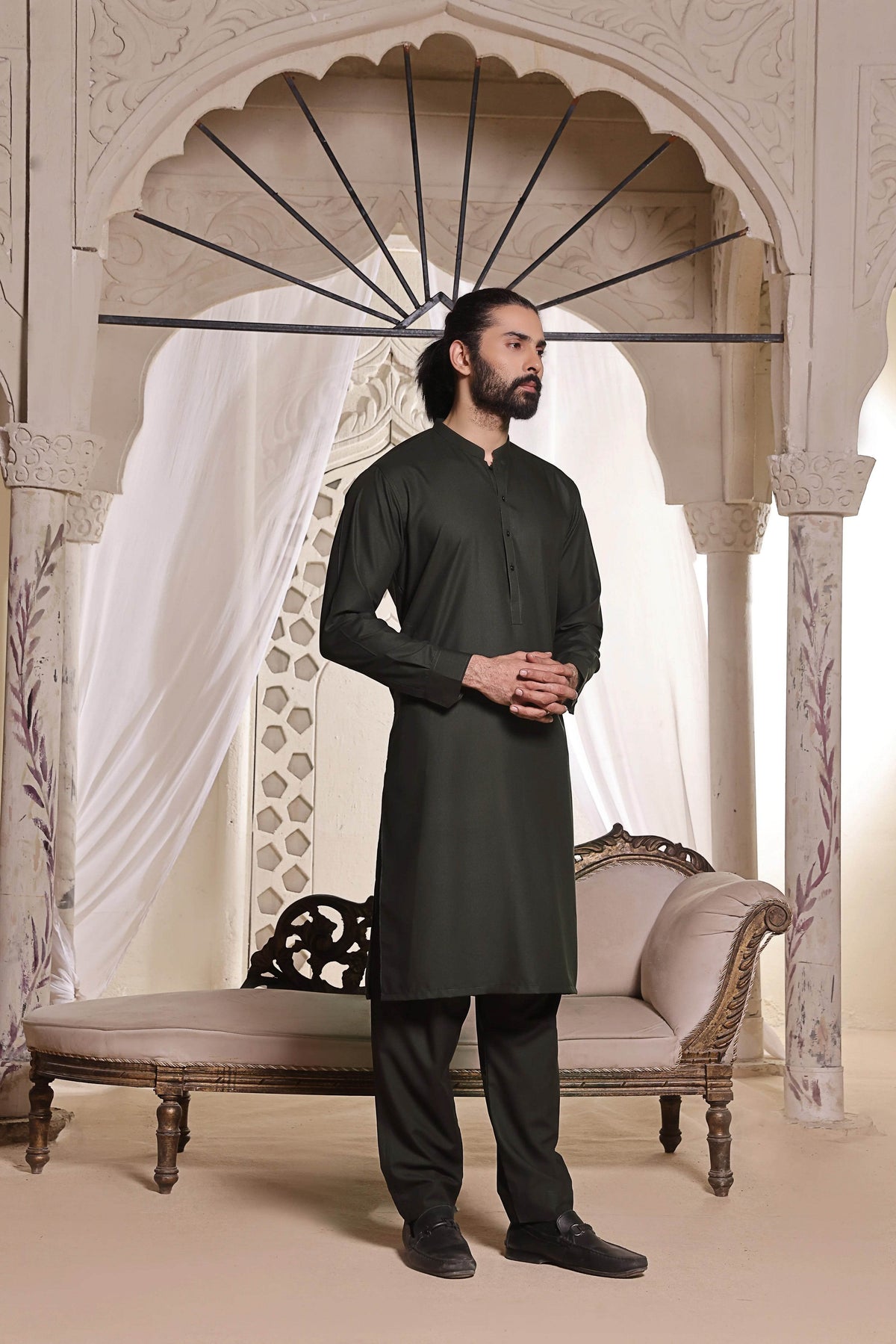 Kai Green Kurta Pajama by Al Deebaj, photo 3