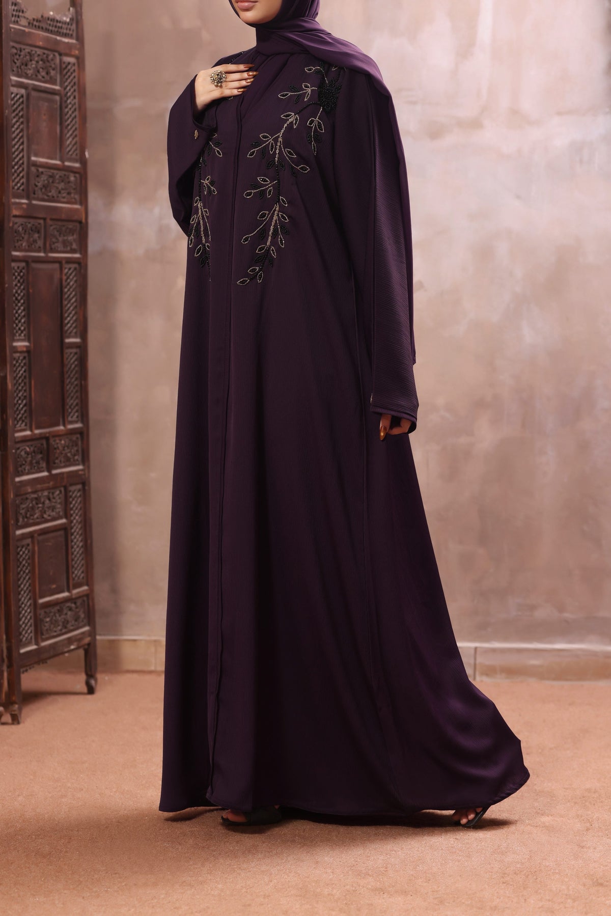 Kyra Purple Abaya by Al Deebaj, photo 4