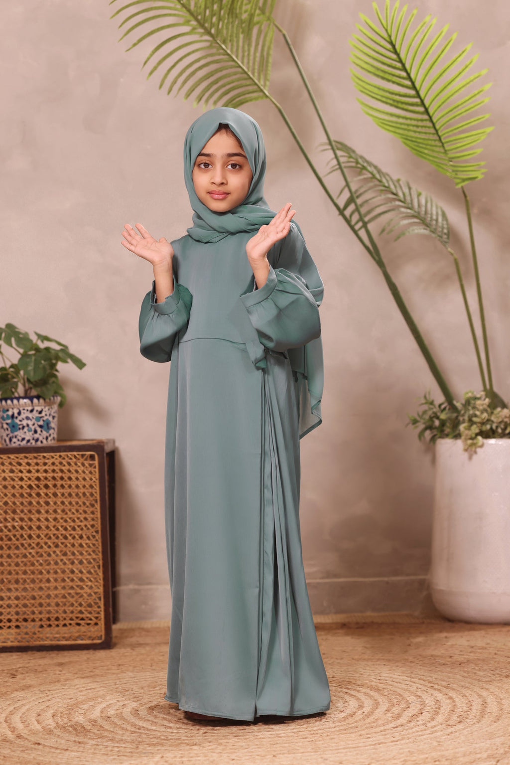 Sehrish Sky Blue Abaya by Al Deebaj, photo 3