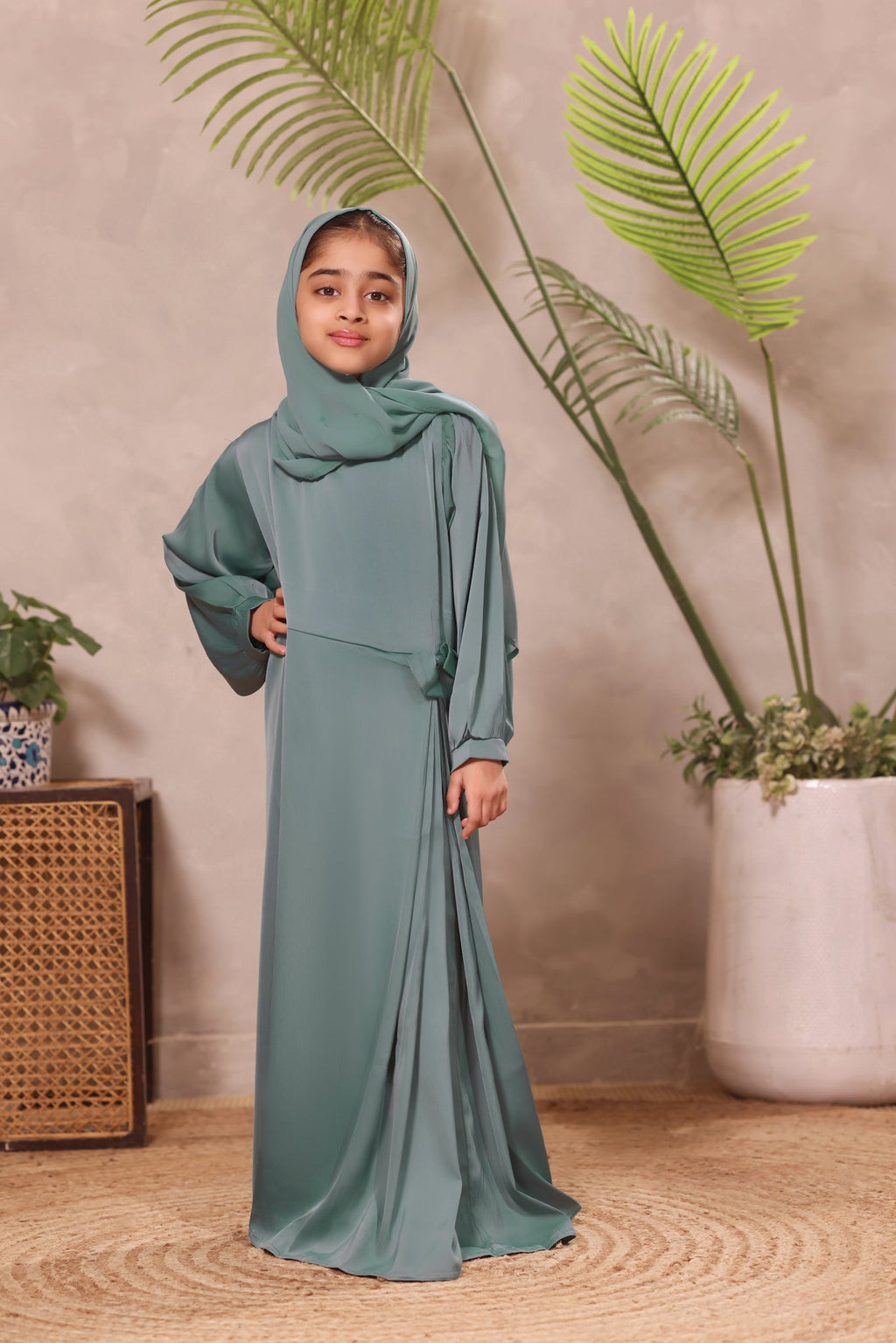 Sehrish Sky Blue Abaya by Al Deebaj
